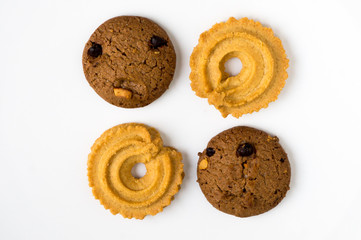 cookie on white background
