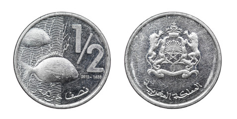 Coin half a dirham. Morocco. year 2012