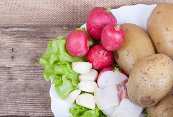 background, rustic food still life on the table