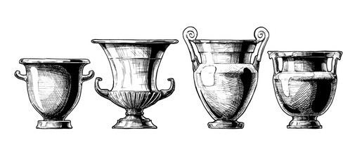 Forms of kraters. Greek vessel shapes. © Oleksandr Babich