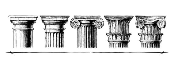 Deurstickers Types of capital. Classical order. © Oleksandr Babich