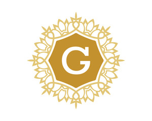 G initial royal letter logo