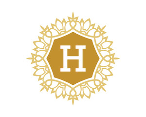 Obraz premium H initial royal letter logo