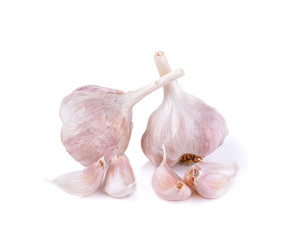 Garlic isolated on white background