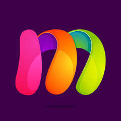 M letter colorful logo.