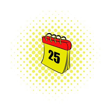 Calendar 25 number  comics icon