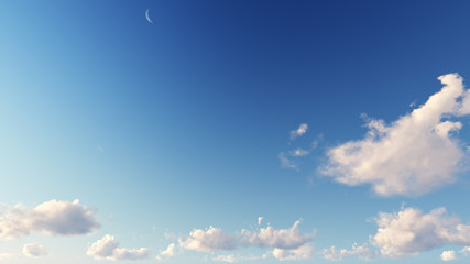 Cloudy blue sky abstract background, 3d illustration