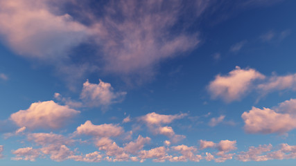 Cloudy blue sky abstract background, 3d illustration