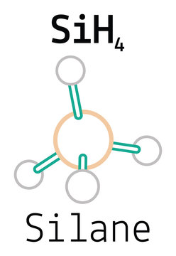 SiH4 silane molecule