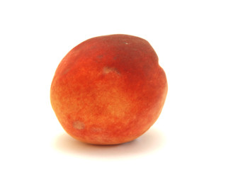 Fresh Peach Isolated On The White Background