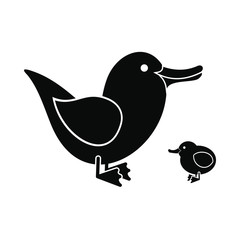 Ducklings black icon