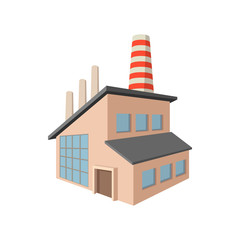 Factory building cartoon icon