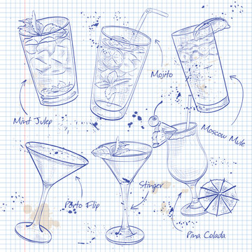 New Era Coctail Set  on a notebook page