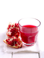 Freshly made pomegranate juice