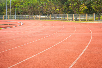 running track in stadium at Mae Fah Luang University, ChiangRai Thailand