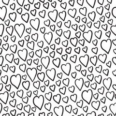 Seamless pattern with beautiful hearts