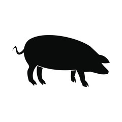 Pig icon black