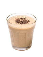 Chocolate smoothie isolated