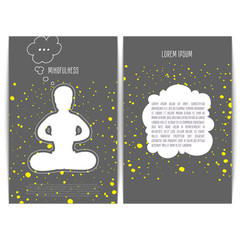 Yellow spots joy around the meditating man.