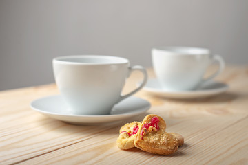 Cup of tea with mint, close-up, selective focus