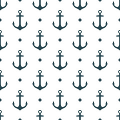 Vector seamless pattern with anchors