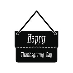 Signboard thanksgiving icon