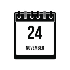 Fototapeta premium Calendar november 24 icon
