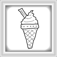 Simple doodle of an ice cream
