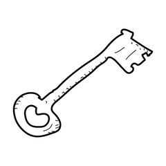 Simple doodle of a key