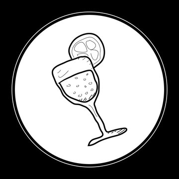 Simple doodle of a cocktail