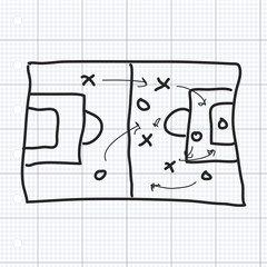 Simple doodle of a football pitch