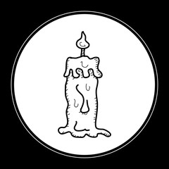 Simple doodle of a candle