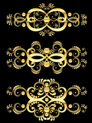 Golden Floral Ornament