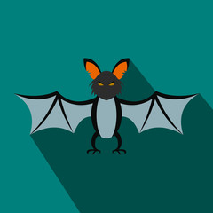 Bat flat icon with shadow