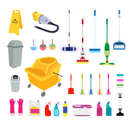 Clean tools / There are many kinds of housecleaning tools.