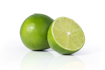 Fototapeta na wymiar Limes on white background
