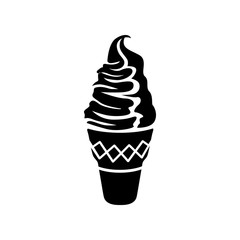 Ice cream cone icon, simple style