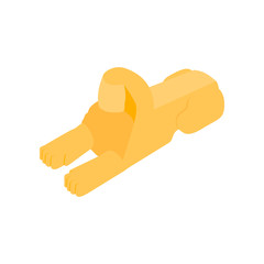 Sphinx icon, isometric 3d style 