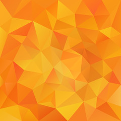 vector abstract irregular polygon background with a triangular pattern in sunny yellow and orange colors