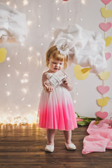 The cage for birds in the hands of a child 5366.