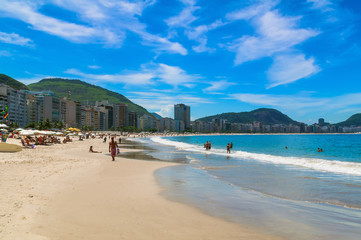 Copacabana beach in Rio de Janeiro, Brazil