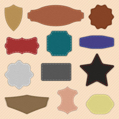 Leather labels collection