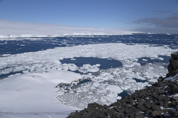 View from Gourdin island, Antartica. 