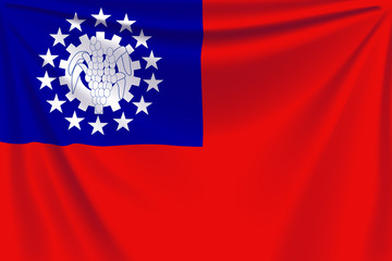 back flag myanmar