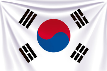 back flag south korea