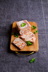 Meat terrine with bacon