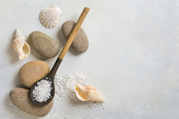 Obraz na płótnie Canvas Spa sea salt background