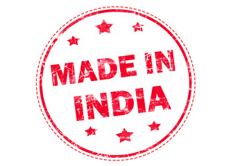 Grunge rubber stamp with text - Made in India