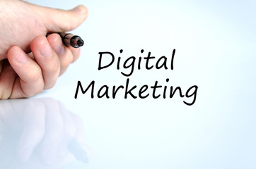 Digital marketing text concept