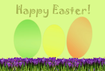Beautiful Spring background for greeting card of Easter
